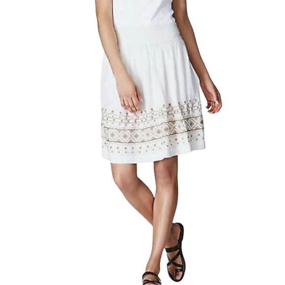 J. Jill Embroidered Hem Skirt - Picture 1 of 7